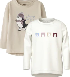 Bluser - 2-Pak - NmfVix - Cloud Dancer/Cement Penguin|Name It Hot
