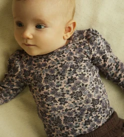 Body l/æ - NbfOalia - Burnished Lilac m. Blomster|Name It Outlet