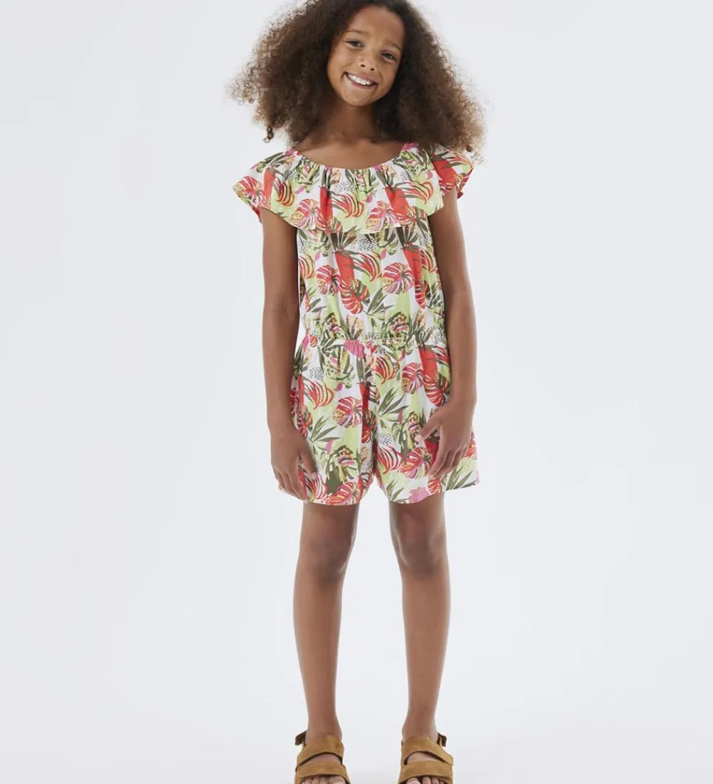 Buksedragt - NkfVinaya - Noos - Bright White/Tropical|Name It Online