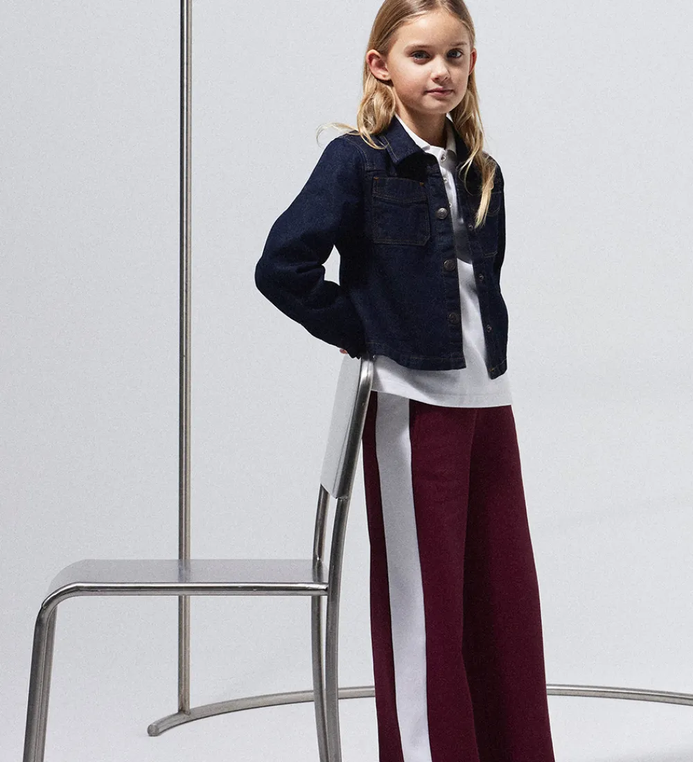 Bukser - Piqué - NkfRivea - Wide - Burgundy|Name It Outlet