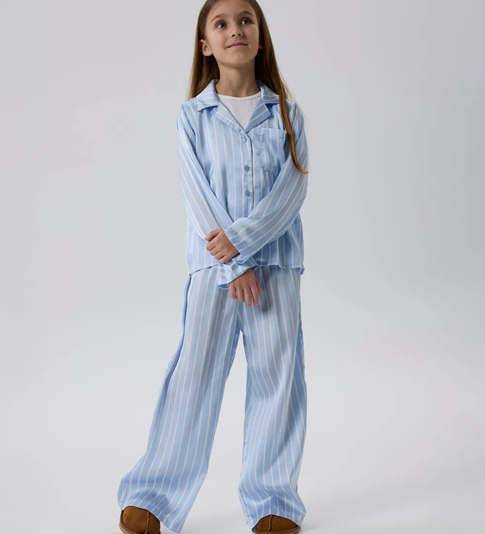 Bukser - Satin - NkfRuth - Kentucky Blue|Name It Sale