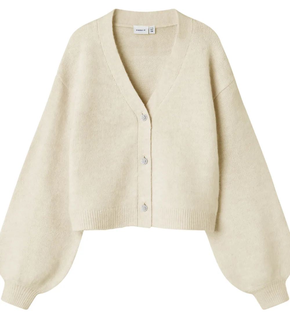 Cardigan - Strik - NkfNina - Peyote Melange|Name It Sale