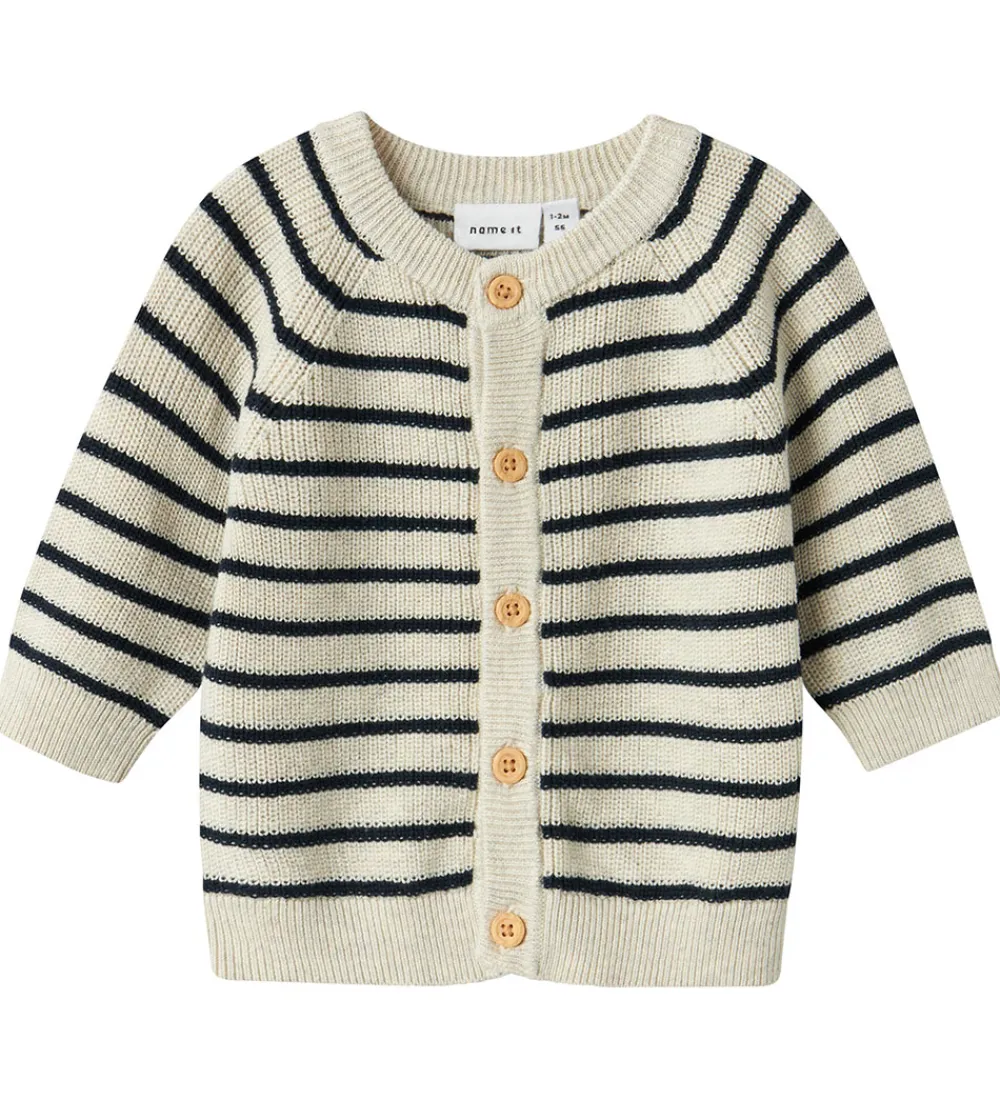 Cardigan - Strik - NbmMast - Peyote Melange m. Striber|Name It Sale