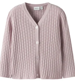 Cardigan - Strik -NbfKind - Burnished Lilac|Name It New