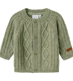Cardigan - Uld - Strik - NbmWrilla - Dried Sage|Name It Best