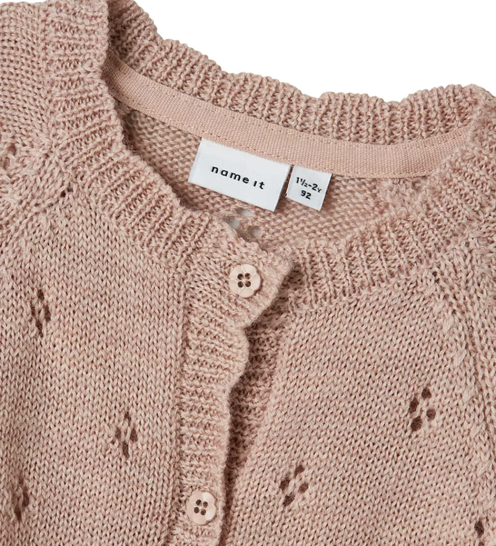 Cardigan - Uld - Strik - NmfWrilla - Shadow Gray|Name It