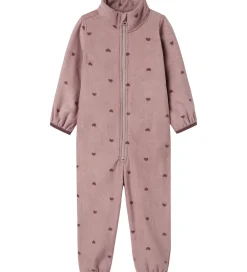 Fleecedragt - NmnSpektra - Woodrose m. Hjerter|Name It Discount
