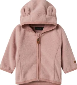 Fleecejakke - NbnMeeko - Woodrose m. Ører|Name It Sale
