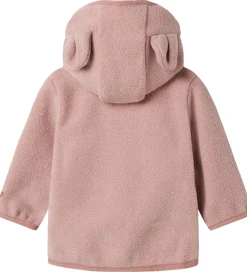 Fleecejakke - NbnMeeko - Woodrose m. Ører|Name It Sale