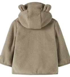 Fleecejakke - NbnMeeko - Timber Wolf m. Ører|Name It Hot