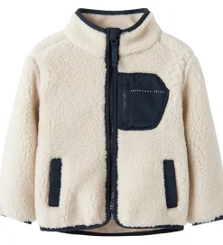 Fleecejakke - NmnMattia - Moonbeam/Dark Sapphire|Name It Online