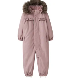 Flyverdragt - NmfSnow10 - Woodrose m. Guldprikker/Flæser|Name It