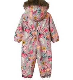 Flyverdragt - Noos - NmfSnow10 - Woodrose/Flower Rabbit|Name It Online