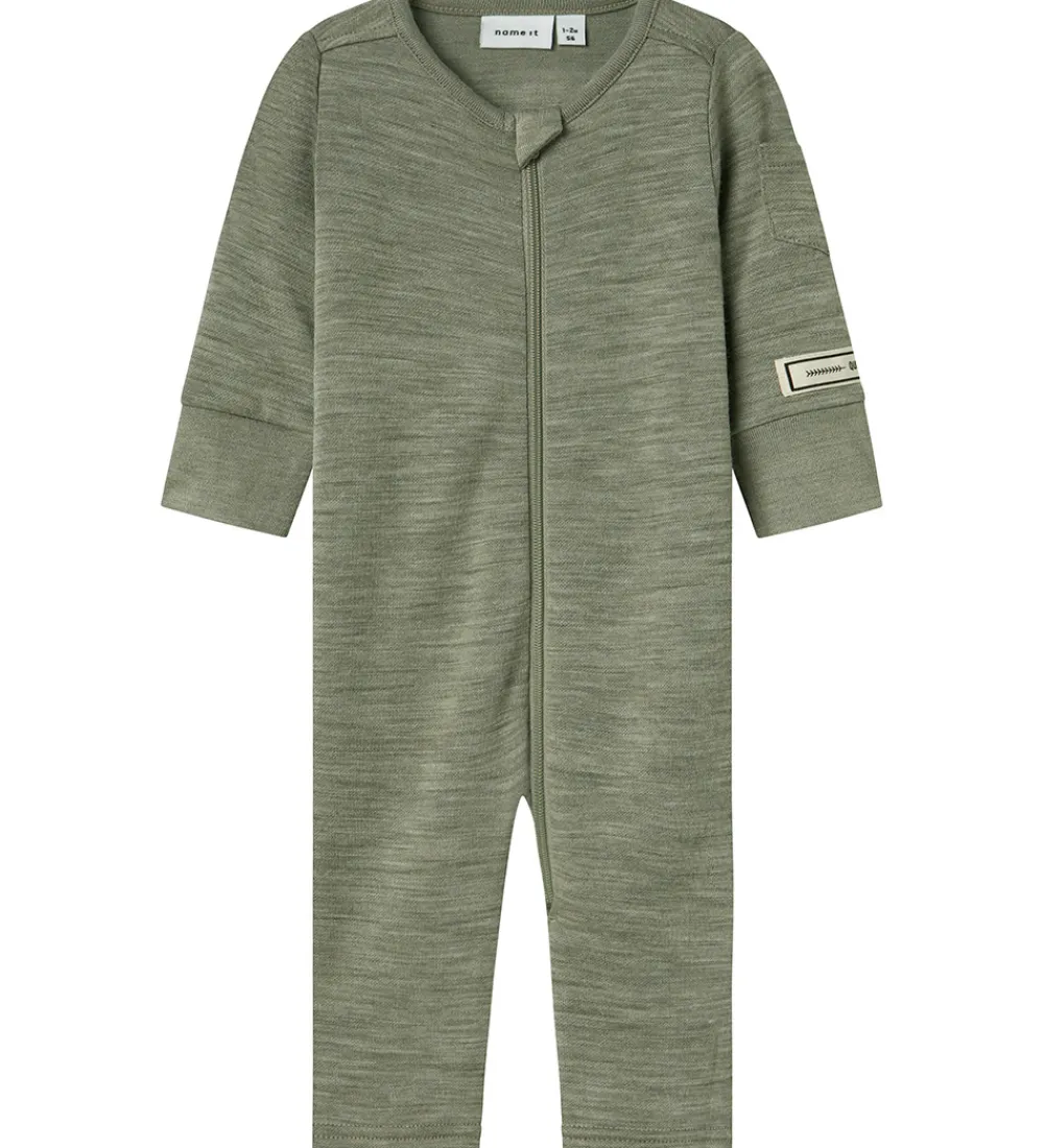 heldragt - Uld/Viskose - NbmWyla - Dried Sage|Name It Hot