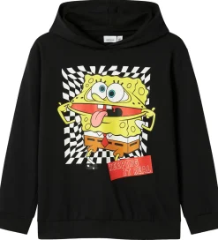 Hættetrøje - NkmJohano - Svampebob - Sort|Name It Outlet