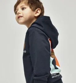 Hættetrøje - NmmKelvin - Navy Blazer m. Print|Name It Outlet