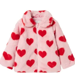 Jakke - Imiteret Pels - NmfMindy - Nosegay m. Hjerter|Name It Clearance