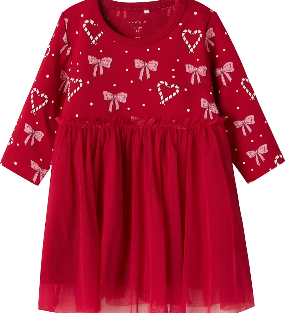 Kjole - NbfRi - Jester Red|Name It Clearance