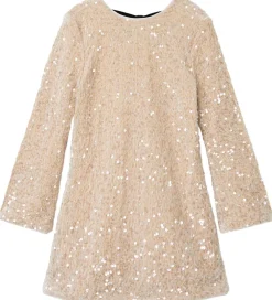 Kjole - NkfRusitta - Jet Stream/Black Bow m. Palietter|Name It New