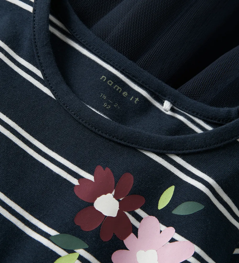 Kjole - NmfOrini Tulle - Navy Blazer|Name It Clearance