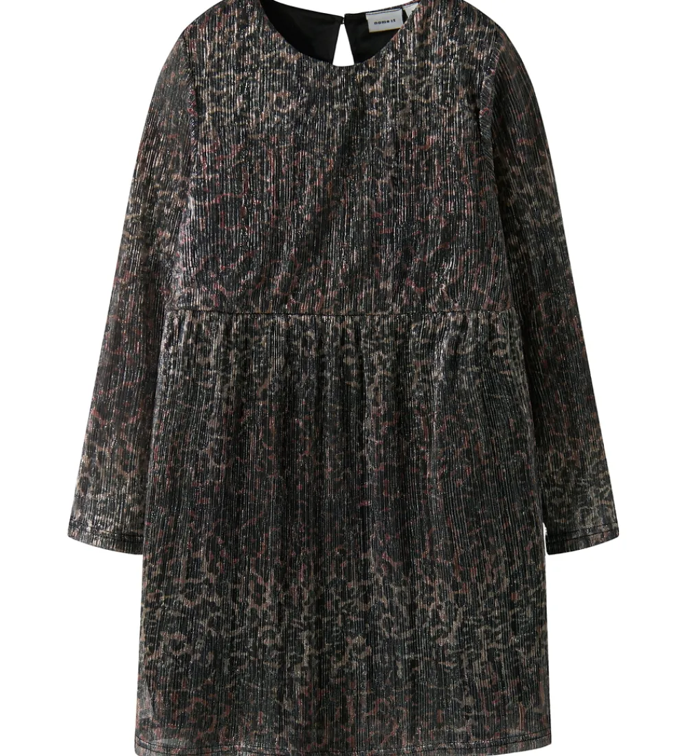 Kjole - Plissé - NkfRisaring - Seal Brown/Leo|Name It Online