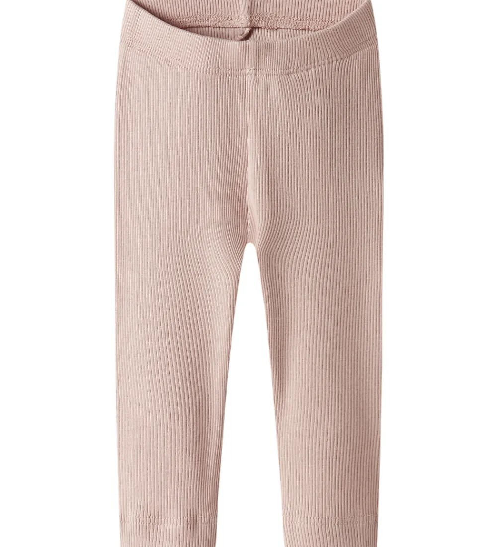 Leggings - 2-pak - NbnKab - Peyote Melange/Sepia Rose|Name It Sale