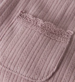 Leggings - Rib - NbfSiva - Keepsake Lilac m. Hulmønster|Name It New