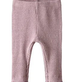 Leggings - Rib - NbfRosally - Keepsake Lilac m. Glimmer|Name It Hot