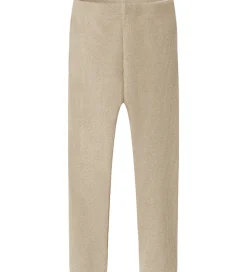 Leggings - Rib - NmfSiclo - Cement m. Glimmer|Name It Outlet