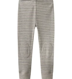 Leggings - Uld/Modal - Rib - NmmWomi - Satellite/Stripes|Name It Hot