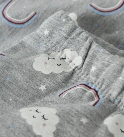 Leggins - NmfDavina - AOP - Grey Melange/Rainbow Clouds|Name It Clearance