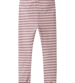 Leggins - Rib - NmfVemma - Toadstool/Burnished Lilac|Name It New