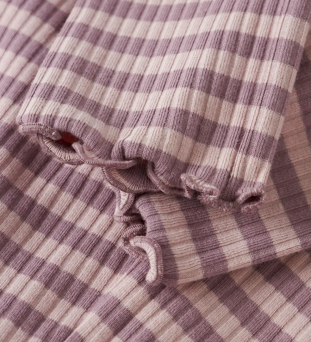 Leggins - Rib - NmfVemma - Toadstool/Burnished Lilac|Name It New