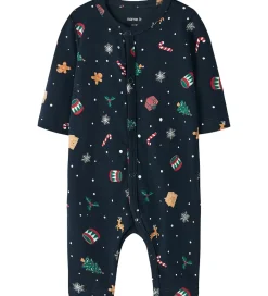 Natdragt - NbnVismas - Navy Blazer/Xmas AOP Navy|Name It Clearance