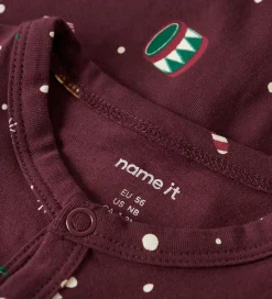Natdragt - NbnVismas - Burgundy/Xmas AOP|Name It New