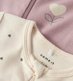 Natdragt - 2-pak - Noos - NbfNightsuit - Summer Sand/W/D|Name It Clearance