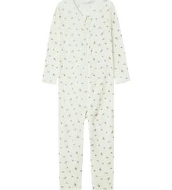 Natdragt - Uld - NmfWang - Snow White/Small flowers|Name It New