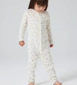 Natdragt - Uld - NmfWang - Snow White/Small flowers|Name It New