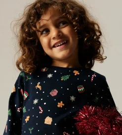 Nattøj - 2-Delt - NmnVismas - Navy Blazer/Xmas AOP Navy|Name It Discount