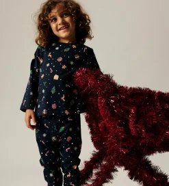 Nattøj - 2-Delt - NmnVismas - Navy Blazer/Xmas AOP Navy|Name It Discount