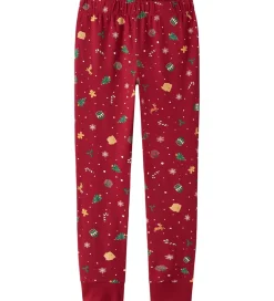 Nattøj - NknVismas - Jester Red/Xmas AOP Red|Name It Best