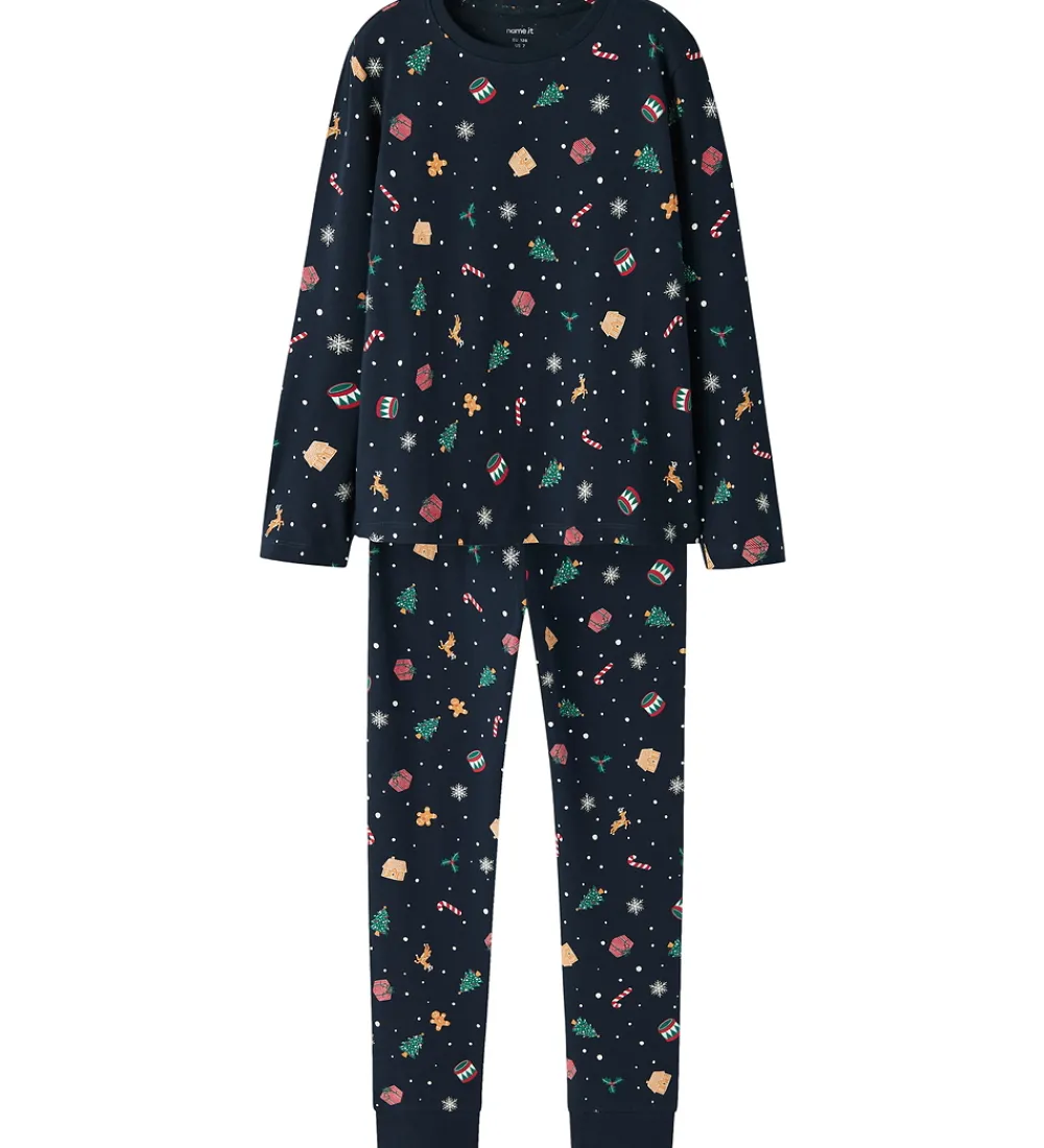 Nattøj - NknVismas - Navy Blazer/Xmas AOP Navy|Name It Sale