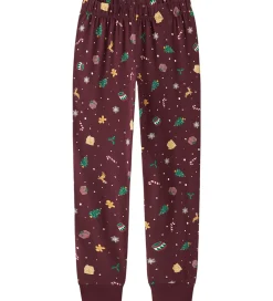 Nattøj - NknVismas - Burgundy/Xmas AOP|Name It Sale