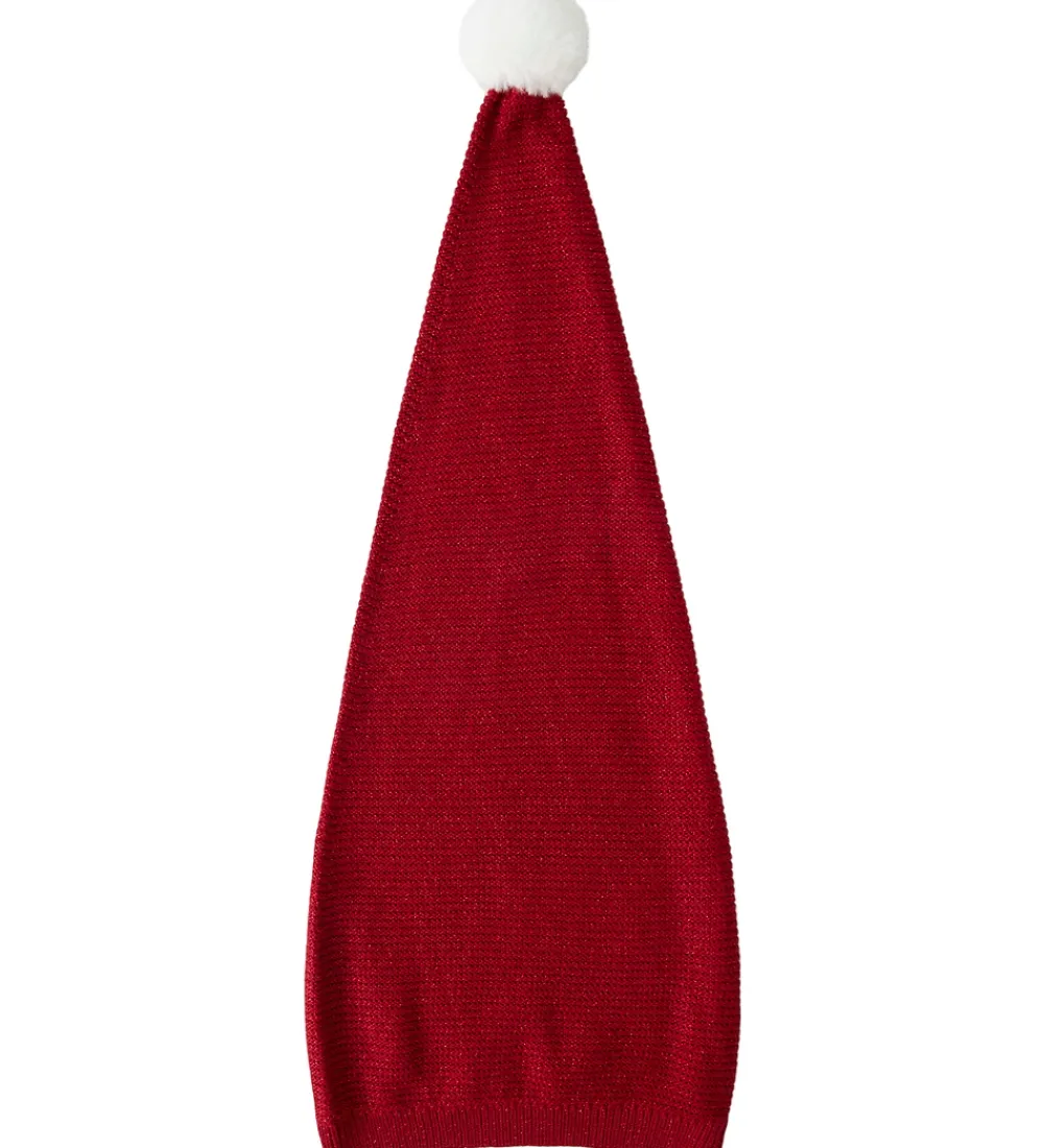 Nissehue - Strik - NknRinjaha - Jester Red m. Glimmer|Name It Discount