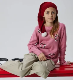 Nissehue - Strik - NknRinjaha - Jester Red m. Glimmer|Name It Discount