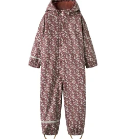 Regndragt m. Fleece - NmfDry10 - Fig m. Blomster|Name It Discount