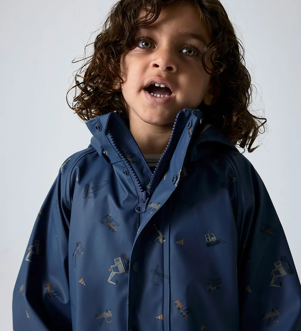 Regntøj m. Seler - NmmDry10 - Vintage Indigo m. Print|Name It Sale