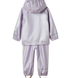 Regntøj m. Seler - NmfDry10 - Metallic - Misty Lilac|Name It