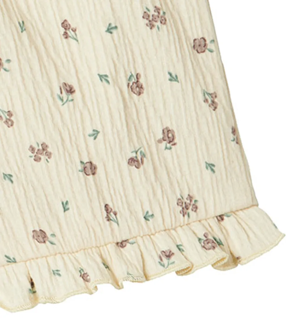 Shorts - NbfJannis - Bleached Sand m. Blomster|Name It Sale