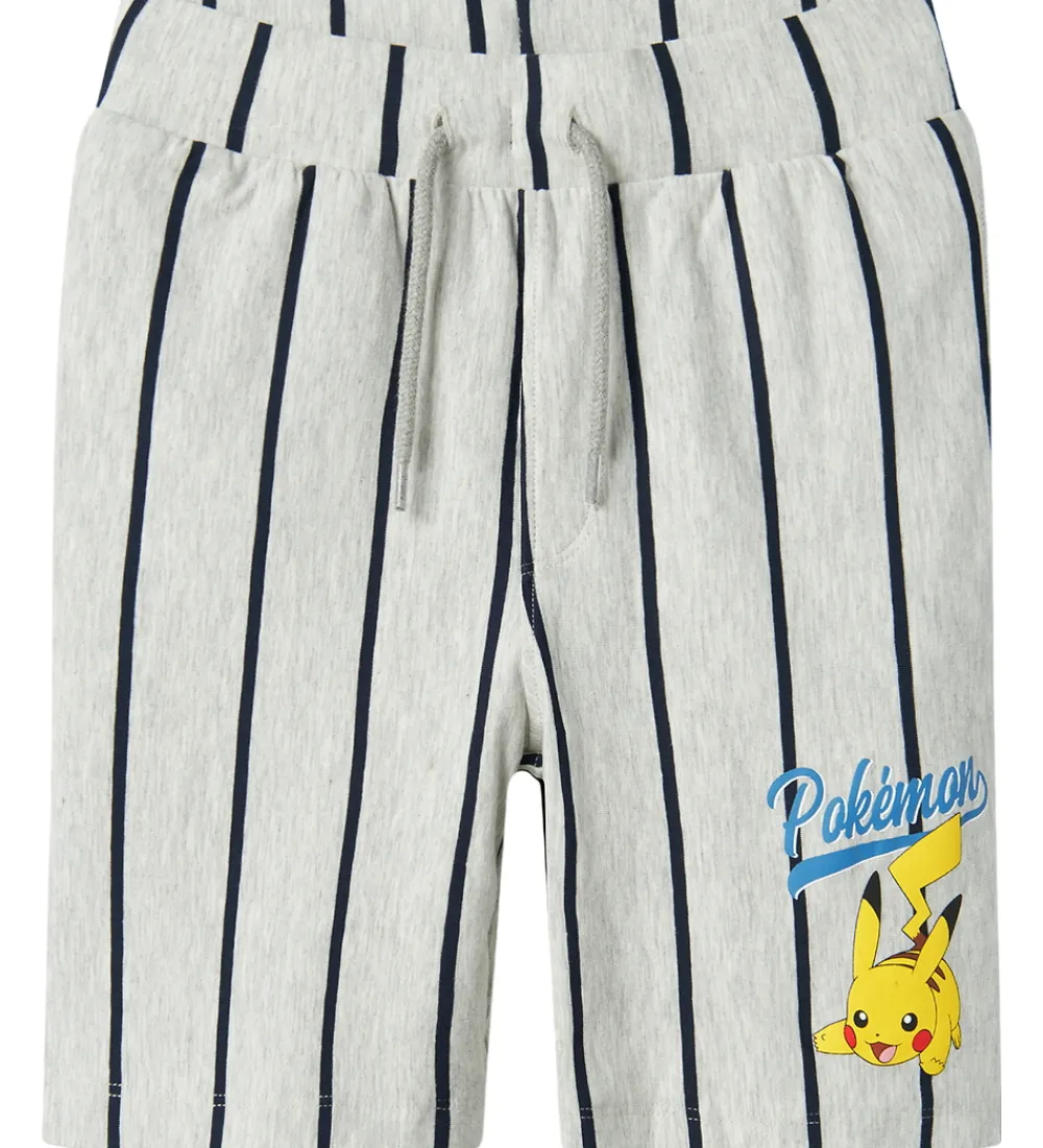 Shortssæt - NkmMaska - Pokémon - Lysegråmeleret|Name It Sale